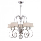 Suspension madison, argent impérial, 5 ampoules