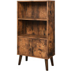 Étagère armoire commode 3 niveaux style industriel panneau d'aggloméré marron