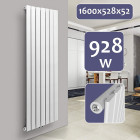 Radiateur chauffage centrale pour salle de bain salon cuisine couloir chambre à coucher panneau simple 160 x 52,8 cm blanc
