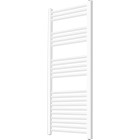 Sèche serviette pour salle de bain mural en acier inoxydable vertical radiateur chauffe serviette 140 x 60 cm blanc