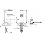 Mitigeur de lavabo cascade laiton chrome serie genf