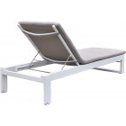 Bain de soleil en aluminium et tissu d'oléfine st tropez
