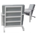 Salon de jardin détente en aluminium fun