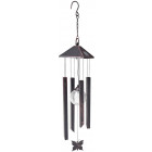 Carillon avec lampe solaire papillon