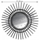 Miroir déco vintage rotin noir