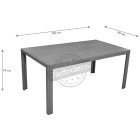 Table en aluminium mt 160 cm aluminium brossé