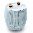 Keter ensemble urbain de meuble de jardin 3 pièces knit beige et bleu 229338