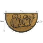 Paillasson demi-lune hiboux 75x45cm