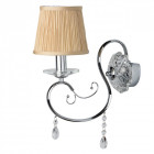 Applique murale chromée elegance 1 ampoule 30.5 cm