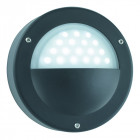 Applique ronde led outdoor, en aluminium et verre, noir