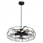 Suspension noire loft 5 ampoules 120 cm