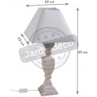 Lampe à poser en bois et coton