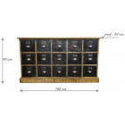 Buffet mercerie 15 tiroirs sur roulettes