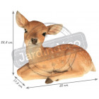 Bambi en résine couché 32 cm