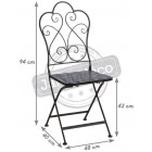 Chaise de terrasse pliante marron