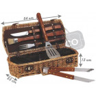 Coffret barbecue en osier 5 accessoires