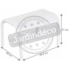 Table basse d'extérieur en métal