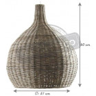 Abat-jour rond en poelet