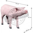 Cochon tête droite en résine 96 cm