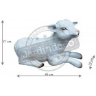 Petite chèvre couchée en résine 46 cm Petite chèvre couchée en résine 46 cm