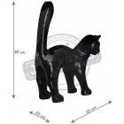 Chat hérissé design en résine 80 cm