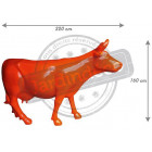 Vache colorée en résine 220 cm