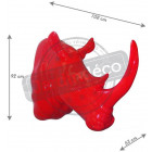 Trophée de rhinocéros en résine 108 cm
