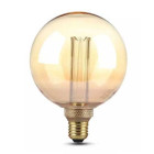 Ampoule globe LED ART E27 G125 Filament 4W couverture ambre blanc chaud 1800K