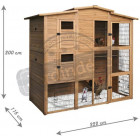 Poulailler en bois avec 6 accès indépendants