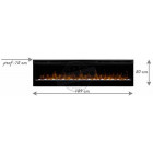 Cheminée électrique optiflame insert mural prism 1250w 74 pouces