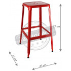 Tabouret de bar en métal industrie (lot de 2)