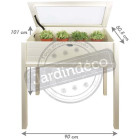 Serre de jardin en pin 101 cm de hauteur blanc