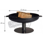 Brasero rond en acier sur pied design 70 cm
