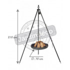 Brasero sur trépied en acier 70 cm