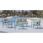 Salon de jardin en aluminium emeraude 4 places malo
