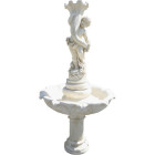Fontaine avec enfant en pierre reconstituée