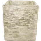 Jardinière en pierre reconstituée carrée effet brossé