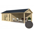 Dépendance de jardin en bois breteuil bardeau droit noir