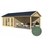 Dépendance de jardin en bois breteuil bardeau droit vert