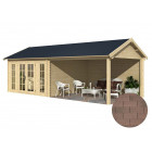 Dépendance de jardin en bois breteuil bardeau droit brun