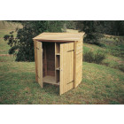 Armoire de jardin en pin 2 étagères caps