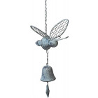 Cloche de jardin abeille blanc patiné