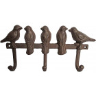 Patère en fonte famille oiseaux