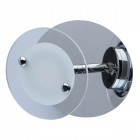 Applique murale argentée techno 1 ampoule 12 cm