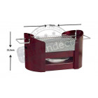 Barbecue portatif en acier galvanisé rouge foxy 70x36x33,5cm