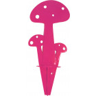 Champignon déco en métal rose
