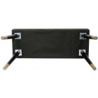 Banc effet velours pieds bicolores