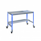 Table de préparation mobile simon rack simongarden desk mob 900mm bleu galva