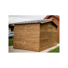 Abri de jardin bois habrita foresta the2420.02t therma double pente 7,04m2 brun doré sans plancher