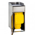 Poubelle borne à déchets avec trappe basculante capacité 120 litres serie mec